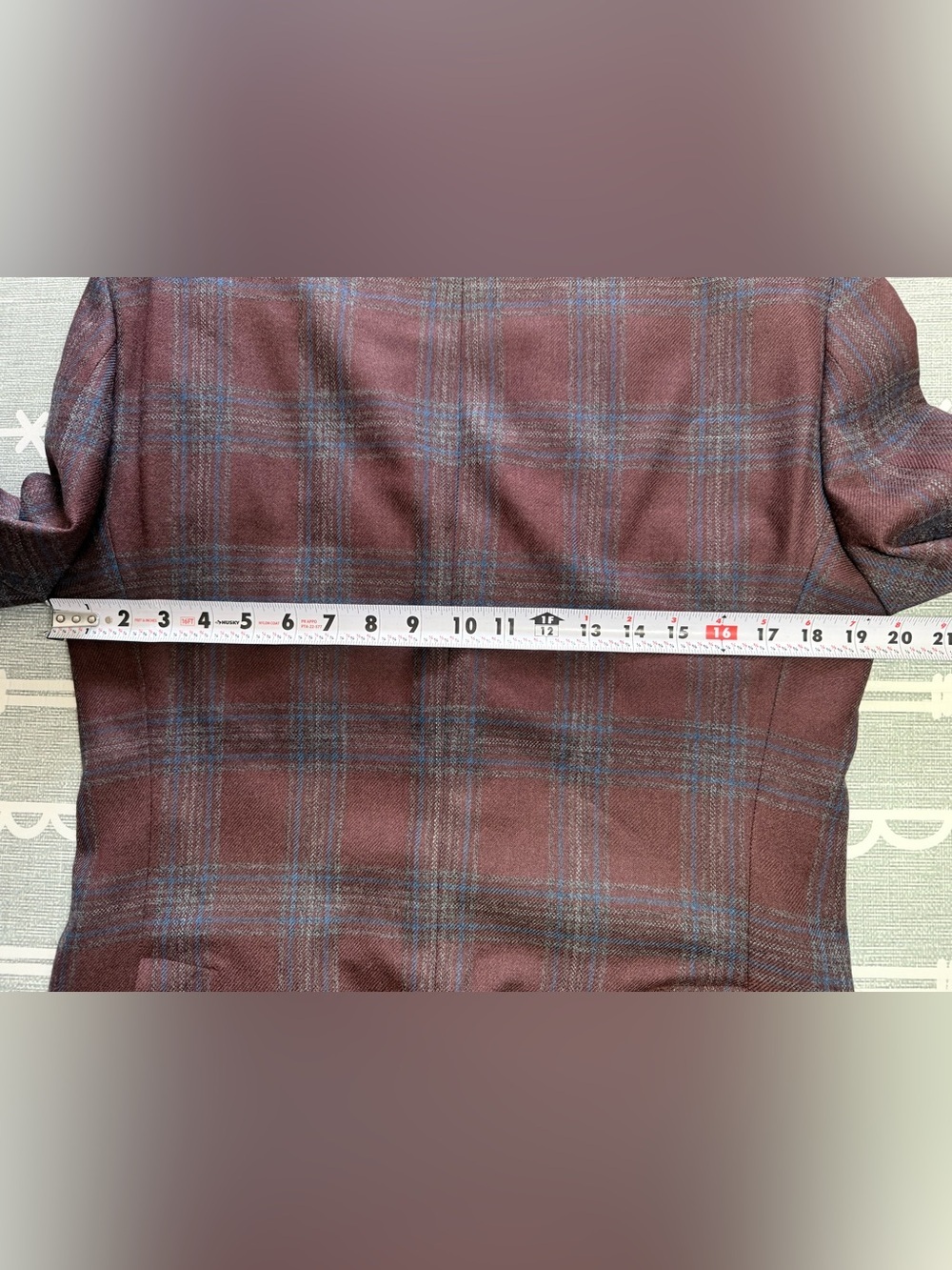 Michael Kors Men's Classic Fit Plaid Sport Coat in Brick/Blue - Picture 7 of 10